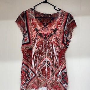 Apt.9 Sleeveless Embroidered Blouse Sz Xl